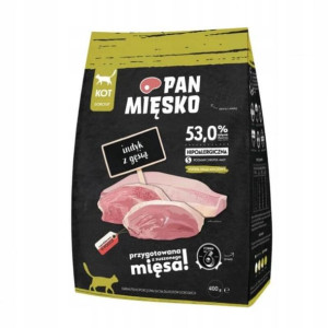 Karma sucha kota PAN MIĘSKO Indyk z gęsią 400g