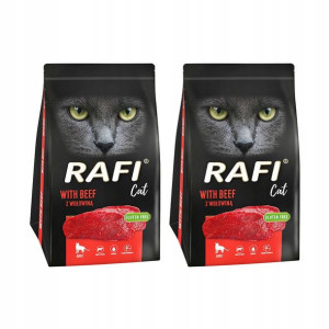 Karma sucha kota RAFI CAT z wołowiną 2x 1,5 kg