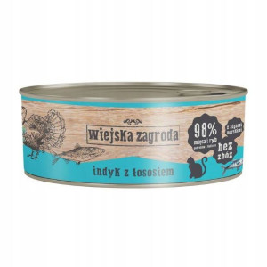 Karma mokra kota WIEJSKA ZAGRODA indyk łosos 85 g