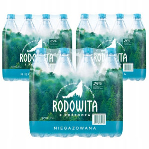 Woda mineralna RODOWITA niegazowana 36x 0,6 l