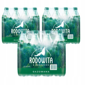 Woda mineralna RODOWITA gazowana 36x 0,6 l