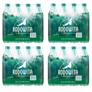 Woda mineralna RODOWITA gazowana 48x 0,6 l