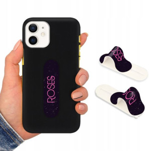 Etui Mat Czarne + Uchwyt do IPHONE 12 MINI Wzory