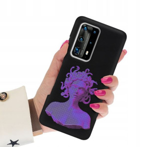 Etui Mat Czarne do HUAWEI P40 PRO PLUS Art Wzory