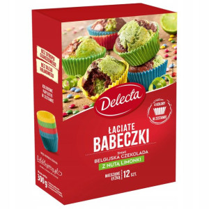 Łaciate babeczki DELECTA czekolada z limonką 300 g