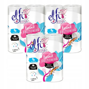 3x Ręcznik papierowy Elfi Friendly Fachowiec 2 szt