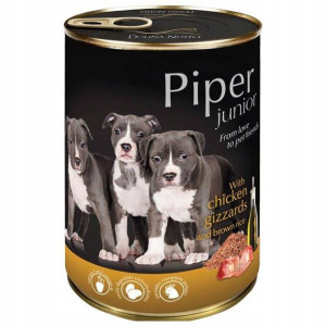 Karma psa PIPER JUNIOR żołądki kurczaka 400 g