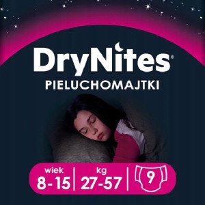 Pieluchomajtki HUGGIES noc dziewczynki 8-15 lat