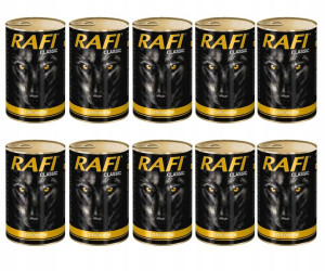 Karma dla psa RAFI CLASSIC DRÓB 10x 1240g