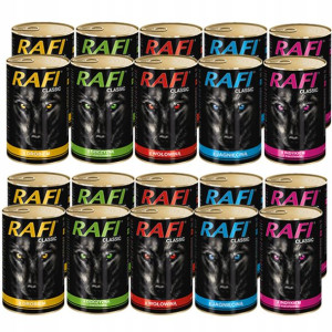 Karma psa RAFI CLASSIC MIX SMAKÓW zestaw 20x 1240g