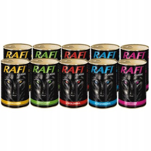 Karma psa RAFI CLASSIC MIX SMAKÓW zestaw 10x 1240g