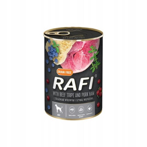 Rafi Żołądki Wołowe Borówka Karma psa mokra 400g