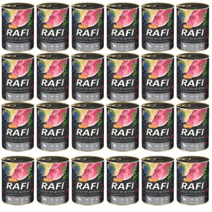 24x Rafi Żołądki Wołowe Borówka Karma psa 400g