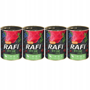 4x RAFI Dziczyzna z borówką i żurawiną 400 g