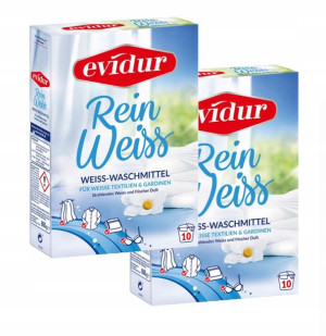 2x Niemiecki PROSZEK DO FIRAN BIAŁEGO 600g 10Prań