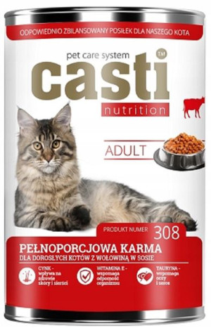 CASTI Karma dla kotów z wołowiną 415g