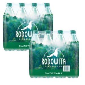 Woda mineralna RODOWITA gazowana 24x 0,6 l