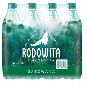 Woda mineralna RODOWITA Roztocza gazowana 12x 0,6l