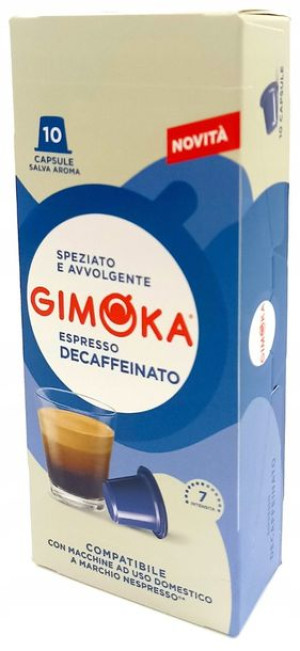 Kawa w kapsułkach bezkofeinowa Gimoka 50g