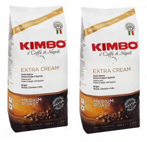2x Kawa ziarnista KIMBO Extra Cream 1 kg