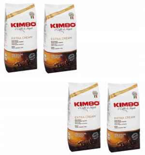 4x Kawa ziarnista KIMBO Extra Cream 1 kg