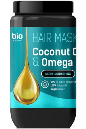 Maska do włosów z olejem kokosowym i omega 3, BioNaturell, 946 ml