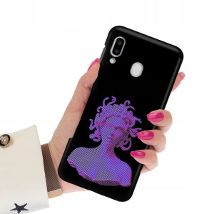 Etui Mat Czarne do SAMSUNG A20e Art Sztuka Wzory