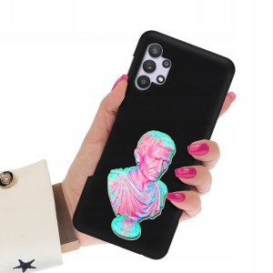 Etui Mat Czarne do SAMSUNG A32 5G Art Sztuka Wzory