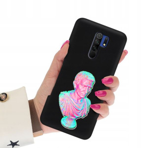 Etui Mat Czarne do XIAOMI REDMI 9 Art Sztuka Wzory