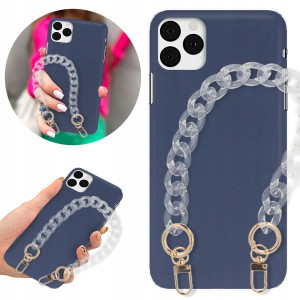 Etui Mat Granat BLINK Łańcuszek do IPHONE 11 PRO