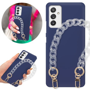 Etui Mat Granat BLINK Łańcuszek do SAMSUNG A82 5G