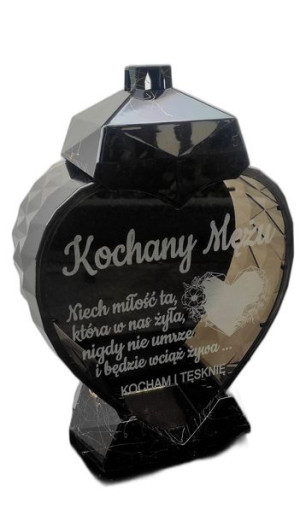 Znicz Serce Duże Kochany Mężu Złota Nitka
