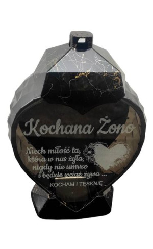 Znicz Serce Duże Kochana Żono Złota Nitka
