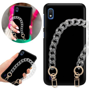 Etui Matowe BLINK Czarny do SAMSUNG A10e Łańcuch