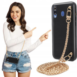 Etui MATOWE BLINK Czarny do SAMSUNG M30 Łańcuszek