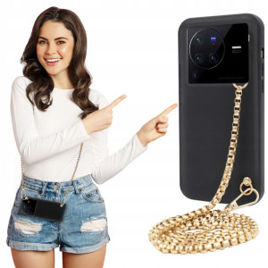Etui Matowe BLINK Czarny do VIVO X80 PRO Łańcuszek