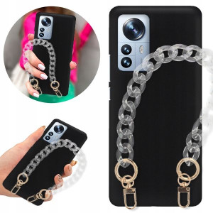 Etui Matowe BLINK Czarny do XIAOMI 12 PRO Łańcuch