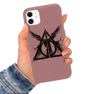 Etui Matowe Ciemny Róż do IPHONE 11 Modne Wzory