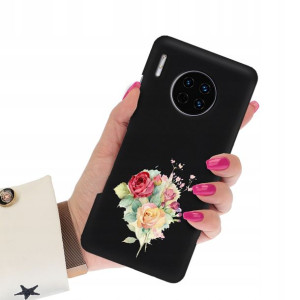Etui Matowe Czarne do HUAWEI MATE 30 Case Wzory