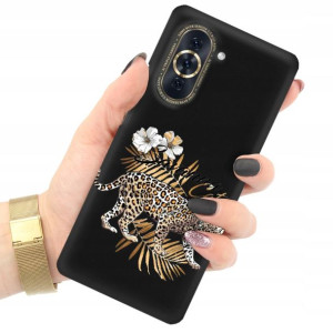 Etui Matowe Czarne do HUAWEI NOVA 10 Zabawne Wzory