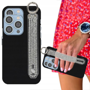 Etui Matowe Czarne do IPHONE 14 PRO MAX Cyrkonie