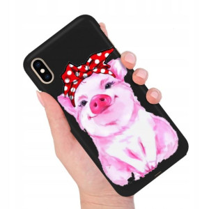 Etui MATOWE Czarne do IPHONE XS MAX Modne Wzory