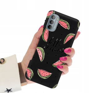 Etui Matowe Czarne do MOTOROLA G41 4G Bajki Wzory