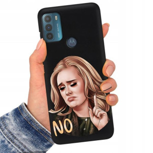 Etui Matowe Czarne do MOTOROLA G50 Serialowe Wzory