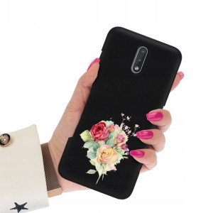 Etui Matowe Czarne do NOKIA 2.4 Subtelne Top Wzory