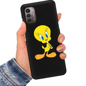 Etui Matowe Czarne do NOKIA G11 4G Wiosna Wzory