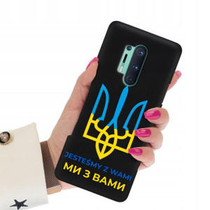Etui Matowe Czarne do ONEPLUS 8 PRO Wolna Ukraina