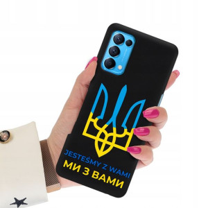 Etui Matowe Czarne do OPPO RENO 5 4G Wolna Ukraina