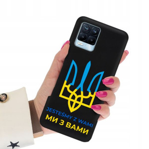 Etui Matowe Czarne do REALME 8 Wolna Ukraina War