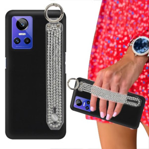 Etui Matowe Czarne do REALME GT NEO 3 5G Cyrkonie